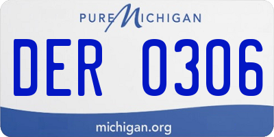 MI license plate DER0306