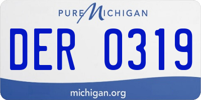 MI license plate DER0319