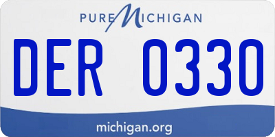 MI license plate DER0330