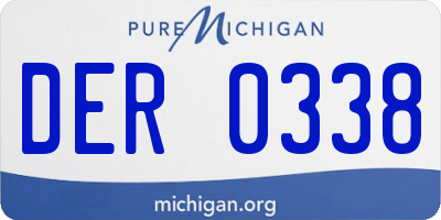 MI license plate DER0338