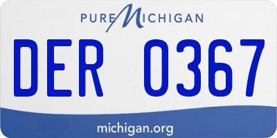 MI license plate DER0367