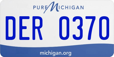 MI license plate DER0370