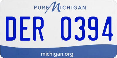 MI license plate DER0394