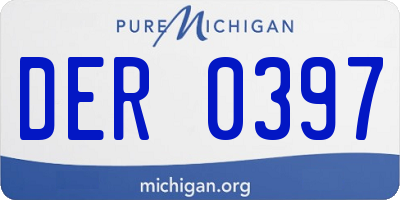 MI license plate DER0397