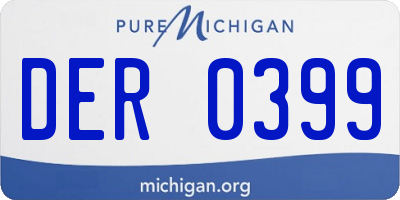 MI license plate DER0399