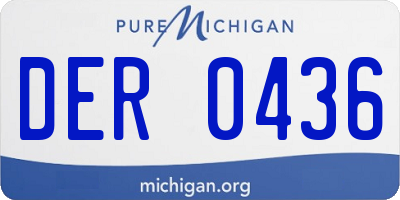 MI license plate DER0436