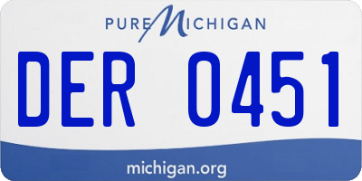 MI license plate DER0451