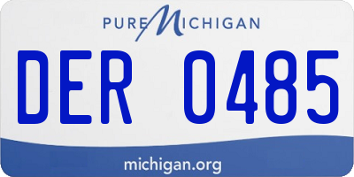 MI license plate DER0485