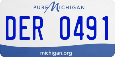 MI license plate DER0491