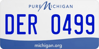MI license plate DER0499