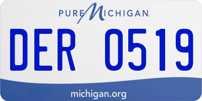 MI license plate DER0519