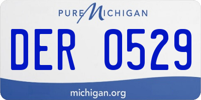 MI license plate DER0529