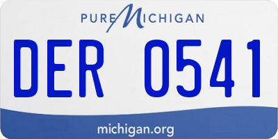 MI license plate DER0541