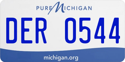 MI license plate DER0544
