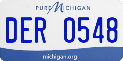MI license plate DER0548