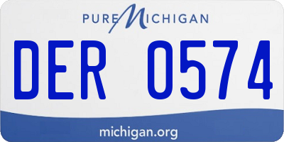 MI license plate DER0574