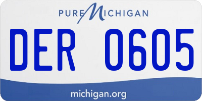 MI license plate DER0605