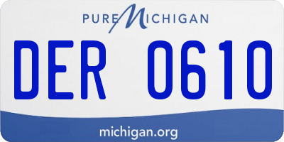 MI license plate DER0610