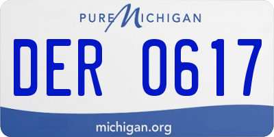 MI license plate DER0617