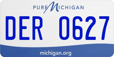MI license plate DER0627