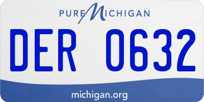 MI license plate DER0632