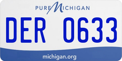 MI license plate DER0633