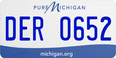 MI license plate DER0652