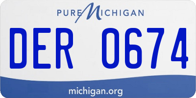 MI license plate DER0674