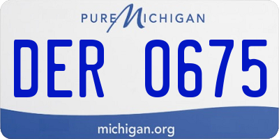 MI license plate DER0675