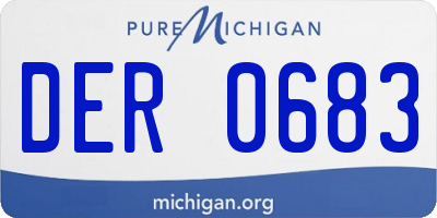 MI license plate DER0683