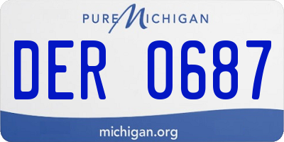 MI license plate DER0687