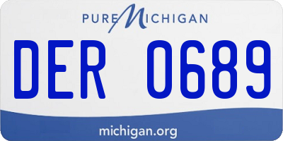 MI license plate DER0689