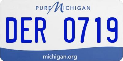 MI license plate DER0719