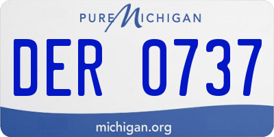 MI license plate DER0737