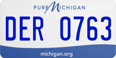 MI license plate DER0763
