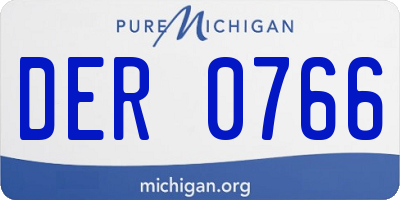 MI license plate DER0766