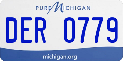 MI license plate DER0779