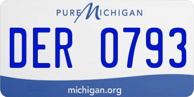 MI license plate DER0793