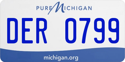 MI license plate DER0799