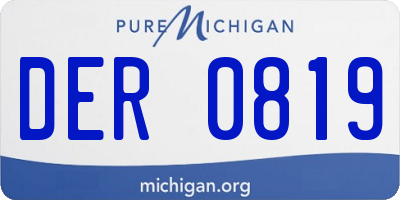 MI license plate DER0819