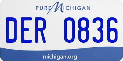 MI license plate DER0836
