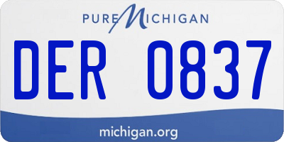 MI license plate DER0837