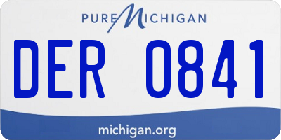 MI license plate DER0841