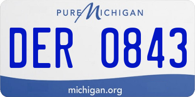 MI license plate DER0843