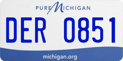 MI license plate DER0851