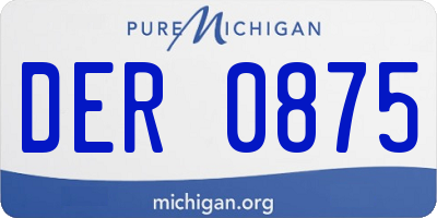 MI license plate DER0875