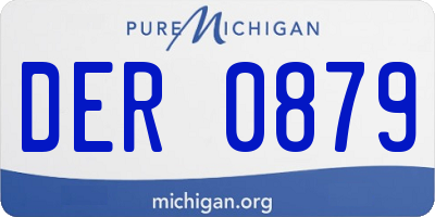 MI license plate DER0879
