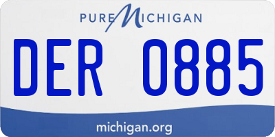 MI license plate DER0885
