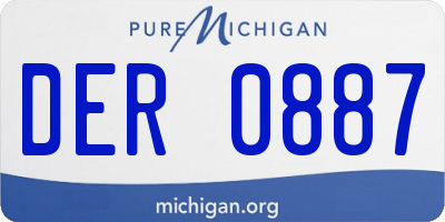 MI license plate DER0887