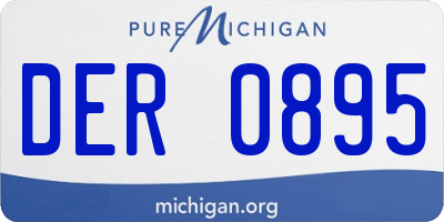 MI license plate DER0895